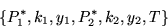 \begin{displaymath}\{P^*_1, k_1, y_1, P^*_2, k_2, y_2, T \}\end{displaymath}